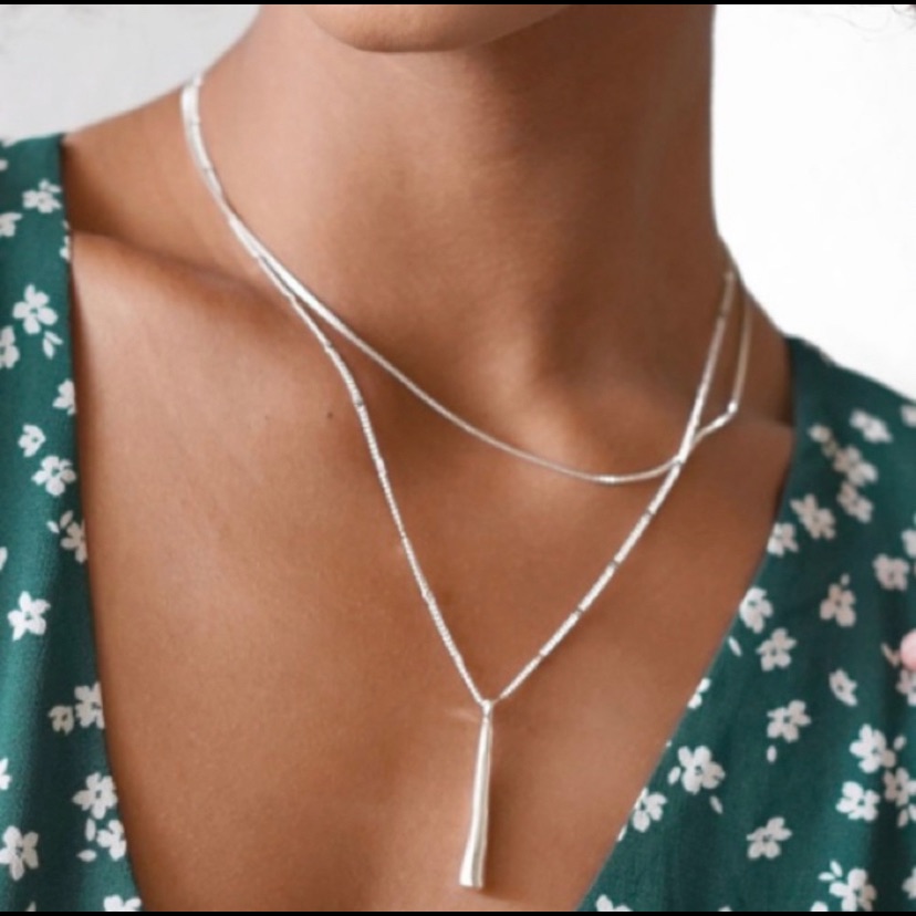 Jenny Bird Leana Pendant Necklace Silver 25$